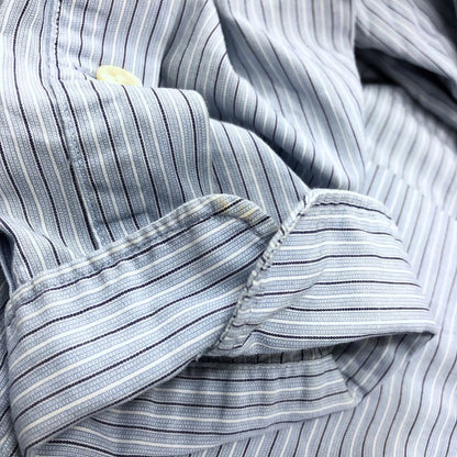 ポロ ラルフローレン シャツ ストライプ ブルー系 ポニータブ メンズ サイズL Polo Ralph Lauren【LA】