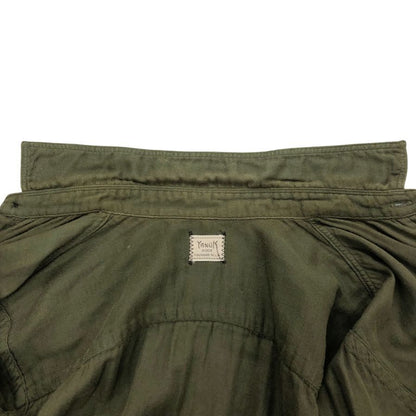 中古◆ヤヌーク ダブルガーゼシャツ カーキ サイズS メンズ 長袖シャツ YANUK Double gauze standard shirt 【AFB16】