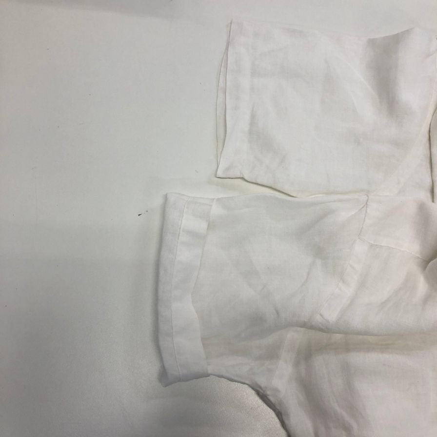 中古◆ポロラルフローレン CALDWELL リネン キューバシャツ ホワイト  メンズ サイズM  POLO RALPHLAUREN 【AFB4】