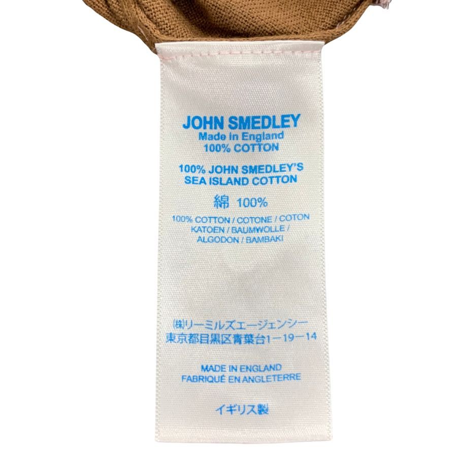 美品◆ジョンスメドレー ニットポロシャツ シーアイランドコットン ブラウン サイズXL メンズ JOHN SMEDLEY 【AFB6】