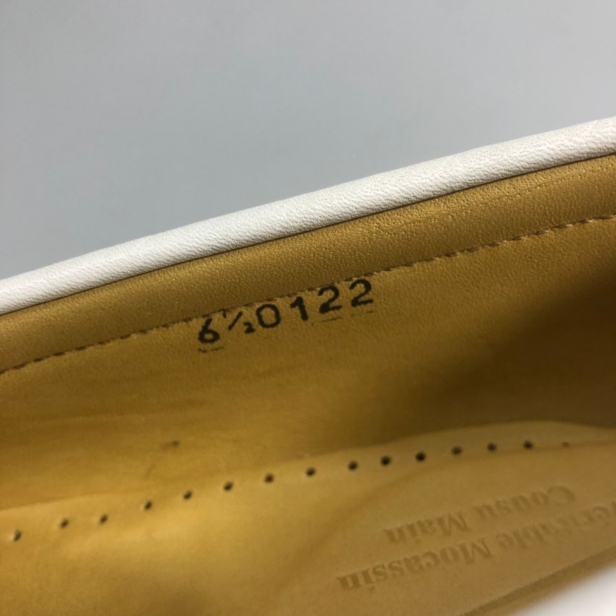 パラブーツ コロー ローファー  メンズ ホワイト グレインレザー サイズUK6.5 Paraboot 約25.5cm【AFD3】