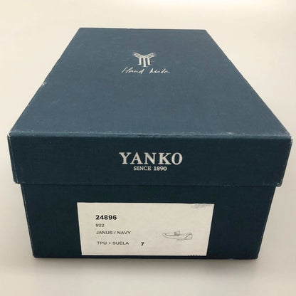 ヤンコ レザーシューズ ウィングチップ 本革 ブラウン メンズ サイズ6 YANKO 約24.5cm【AFD12】