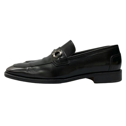 サルヴァトーレフェラガモ ローファー ガンチーニ ビット レザー ブラック メンズ サイズ7.5 Salvatore Ferragamo 約26.0cm【AFD5】