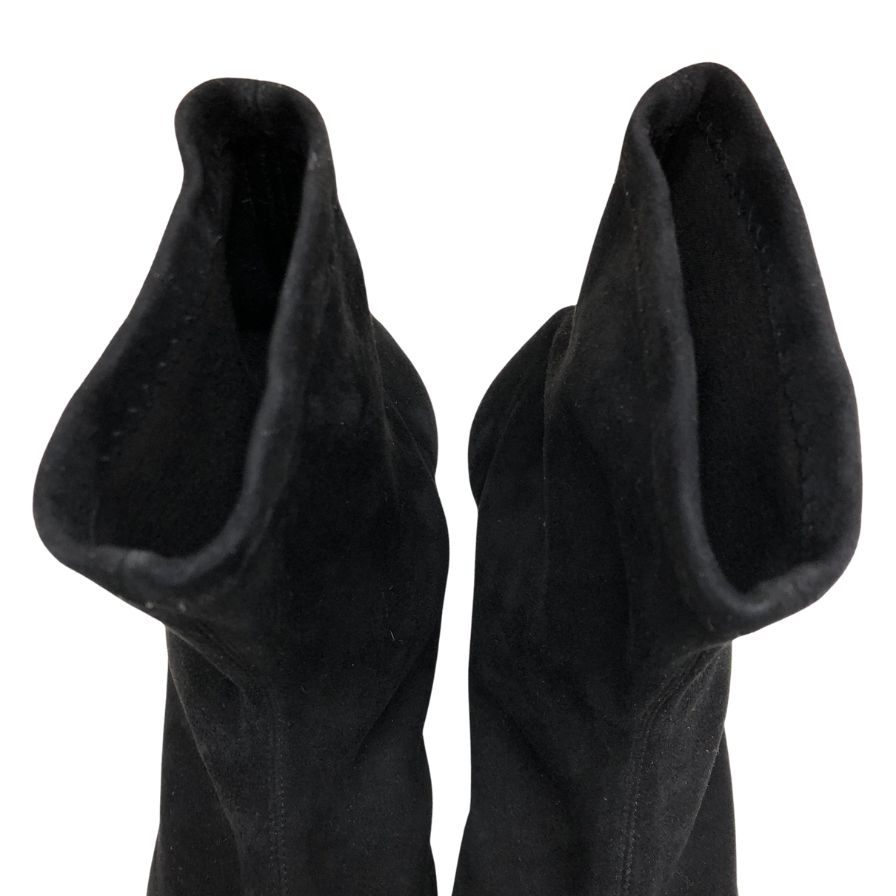 ラウネ ロンドン レオパードリボン付き ヒールパンプス ブラック サイズ37 レディース Raune RONDON made in italy 約23.5cm【AFD9-2】
