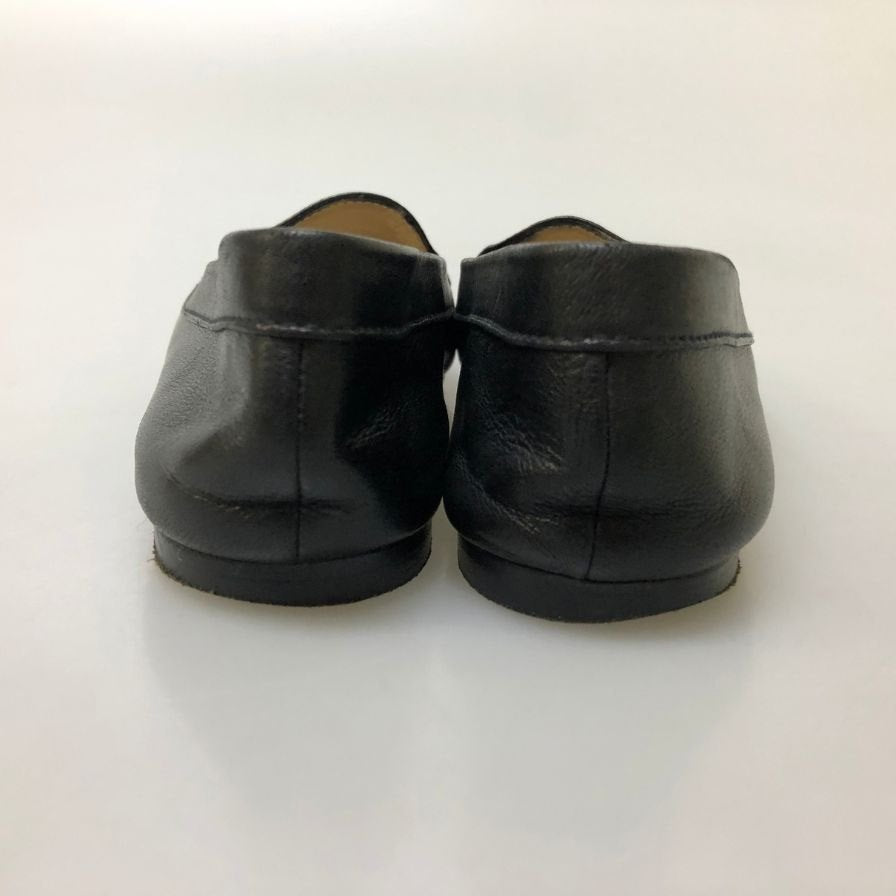 シャネル ローファー ココマーク ラムスキン ブラック レディース サイズ37 CHANEL 約24.0cm【AFC29】