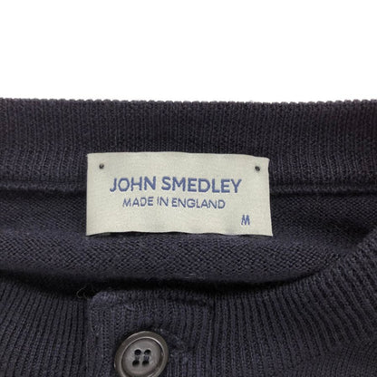 美品◆ジョンスメドレー ヘンリーネックセーター ネイビー メンズ サイズM JOHN SMEDLEY 【AFB14】