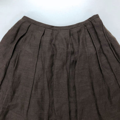 フォクシーブティック スカート 麻 ダークオリーブ サイズ40 20379-SSAG34 FOXEY BOUTIQUE【AFB28】