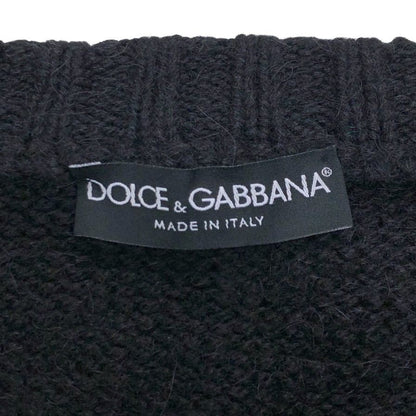 極美品◆ドルチェ&ガッバーナ ガウンコート 紐付き レディース サイズ44 ブラック DOLCE&GABBANA 【AFB17】