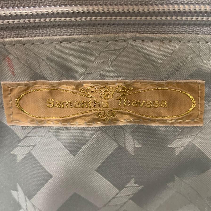 サマンサタバサ ハンドバッグ レザー アゼル ゴールド金具 南京錠 ショルダーバッグ切替 レディース ブルー Samantha Thavasa【AFE11】