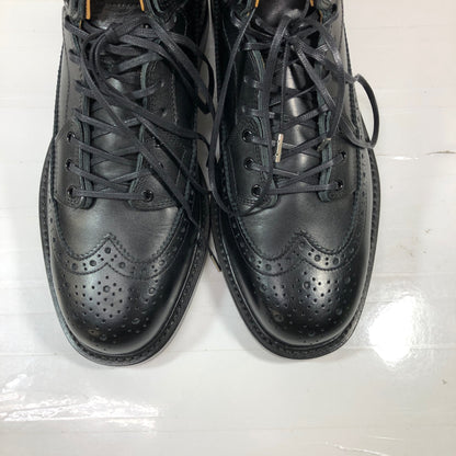 エンダースキーマ レザーブーツ 冗談一 ウイングチップ ブラック サイズ5 メンズ Hender Scheme 約26.5cm【AFD14】