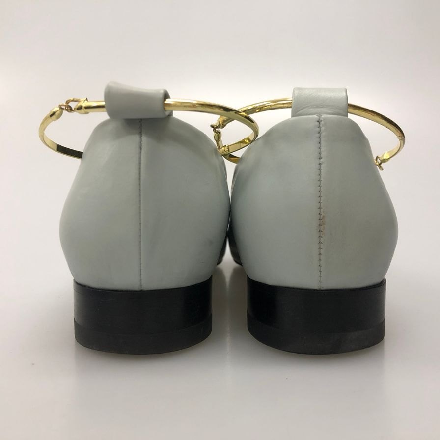 ジルサンダー アンクルリング パンプス レディース サイズ40 ライトブルー JIL SANDER 約26.0cm【AFD5】