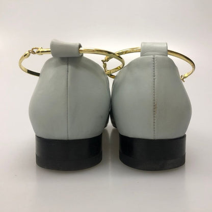 ジルサンダー アンクルリング パンプス レディース サイズ40 ライトブルー JIL SANDER 約26.0cm【AFD5】