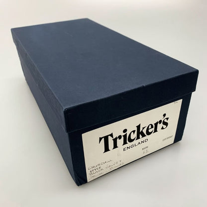 トリッカーズ イングランド チャーチル スカル ボーン スリッポン ブラック ベルベット サイズ6ハーフ メンズ オペラシューズ Tricker’s ENGLAND CHURCHILL SKULL&BONES Black Velvet 約24.5cm【AFD13】