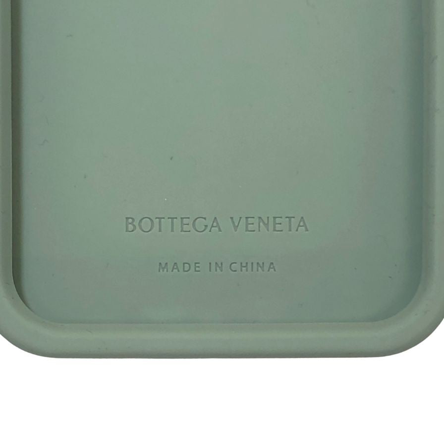 ボッテガヴェネタ iPhoneケース iPhone15Pro ラバー イントレチャート グリーン系 BOTTEGA VENETA【AFI27】【中古】
