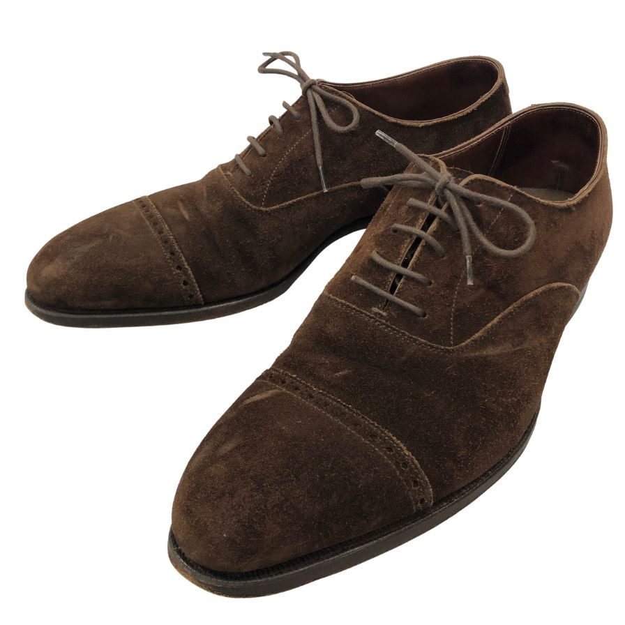 クロケット&ジョーンズ ベルグレイブ スウェード メンズ サイズ 8 ブラウン CROCKETT＆JONES 約26.5cm【AFC41】