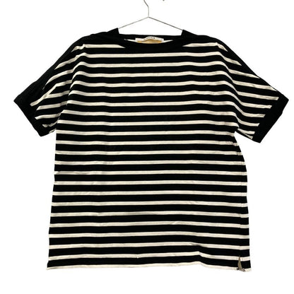 極美品◆アンスナム ボーダーＴシャツ バスクシャツ ブラックホワイト メンズ サイズ 3 ANSNAM 【AFB17】