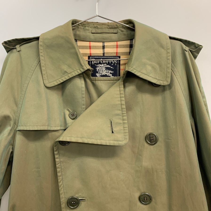 中古■バーバリー トレンチコート 90 旧タグ 玉虫色 メンズ サイズM Burberry 【AFA24】