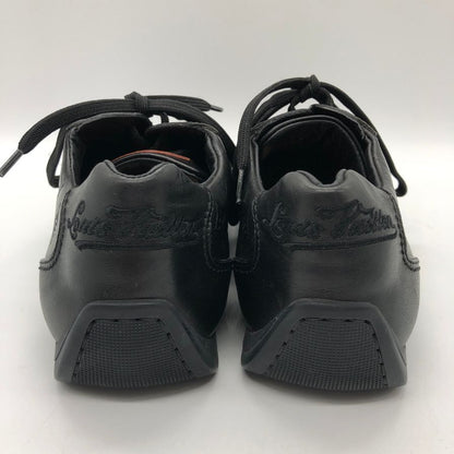 ルイ ヴィトン レザースニーカー 0078 モノグラム エンボスロゴ メンズ ブラック サイズUK5  LOUIS VUITTON 約24.5cm【PTM】