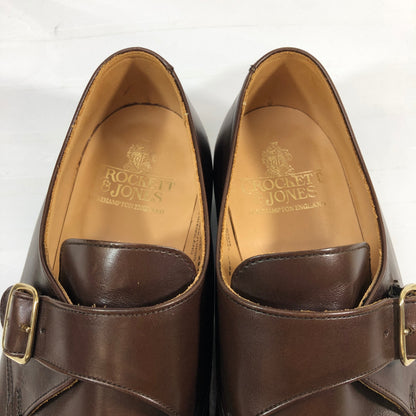 クロケット&ジョーンズ マルバーン シングルモンク カーフ ブラウン UK9.5E メンズ CROCKETT&JONES MALVERN ビジネスシューズ 約28.0cm【LA】【中古】