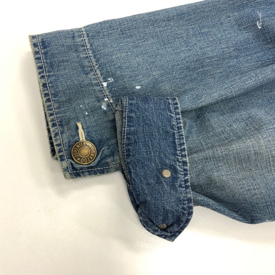 極美品◆クーキー ズー カバーオール UVENILE COVER ALL WASHED J0048 ブルー系 メンズ サイズ0  KOOKY ZOO 【AFB25】