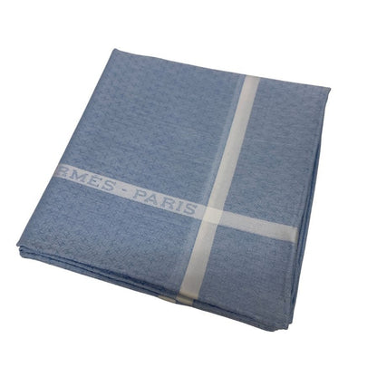 エルメス ハンカチ コットン100% ブルー系 レディース HERMES【AFI7】【中古】
