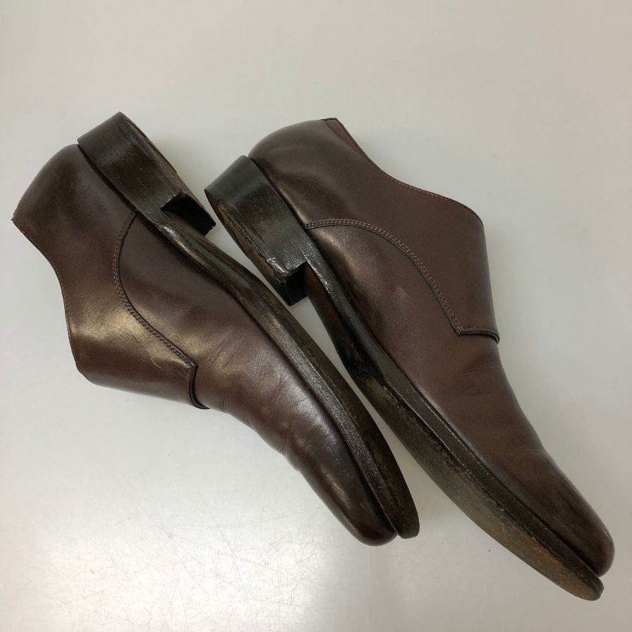 ビームス F Handcrafted Footwear レザーシューズ ダブルモンクストラップ メンズ サイズ6.5 ブラウン BEAMS F 約25.0cm【AFD2】