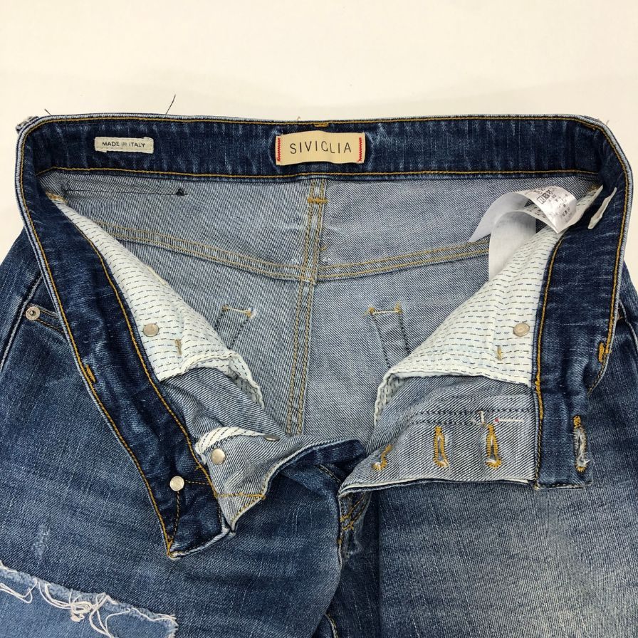 シビリア デニム パンツ Denim Lab パッチワーク加工 メンズ サイズ31 インディゴ SIVIGLIA 【AFB7】