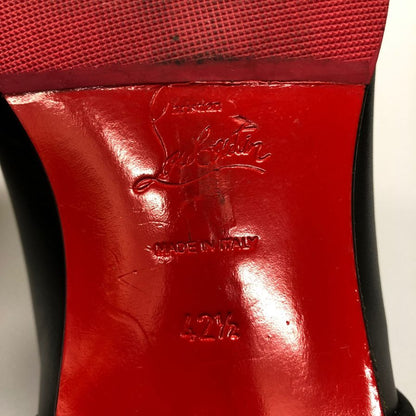 クリスチャン ルブタン レザーシューズ ストレートチップ 内羽根 スタッズ メンズ42.5 ブラック Christian Louboutin 約27.5cm【AFD9-2】