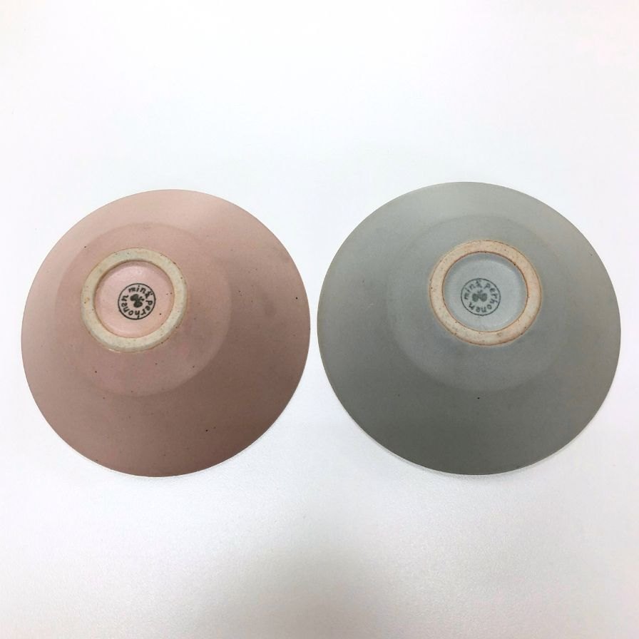 ミナペルホネン ボウル タンバリン 2点セット ピンク グレー 陶器 mina