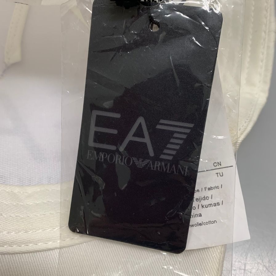 未使用◆エンポリオアルマーニ ベースボールキャップ EA7 ホワイト サイズM 275916 メンズ EMPORIO ARMANI【AFI19】