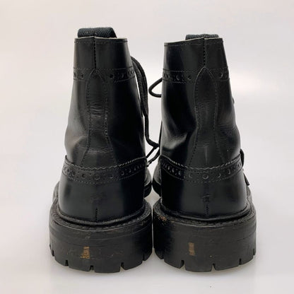 トリッカーズ カントリーブーツ M2508 モールトン カーフ コマンドソール メンズ サイズ7ハーフ ブラック Tricker`s ブーツ 約26.5cm【LA】【中古】
