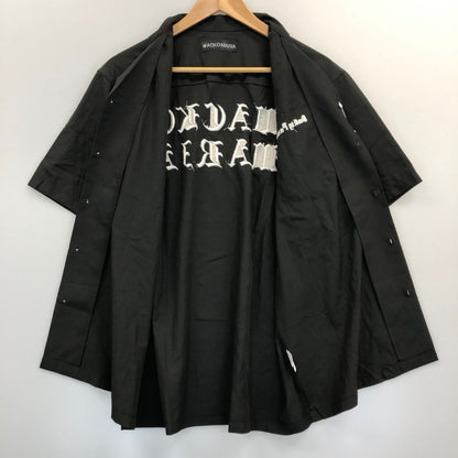 新品同様◆ワコマリア オープンカラーシャツ ブラック メンズ サイズM WACKO MARIA 【AFB39】