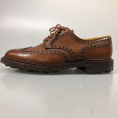 クロケットアンドジョーンズ BANGOR 別注 レザーシューズ ウィングチップ シボレザー ブラウン メンズ UK8E CROCKETT&JONES ビジネスシューズ 約26.0cm【LA】【中古】
