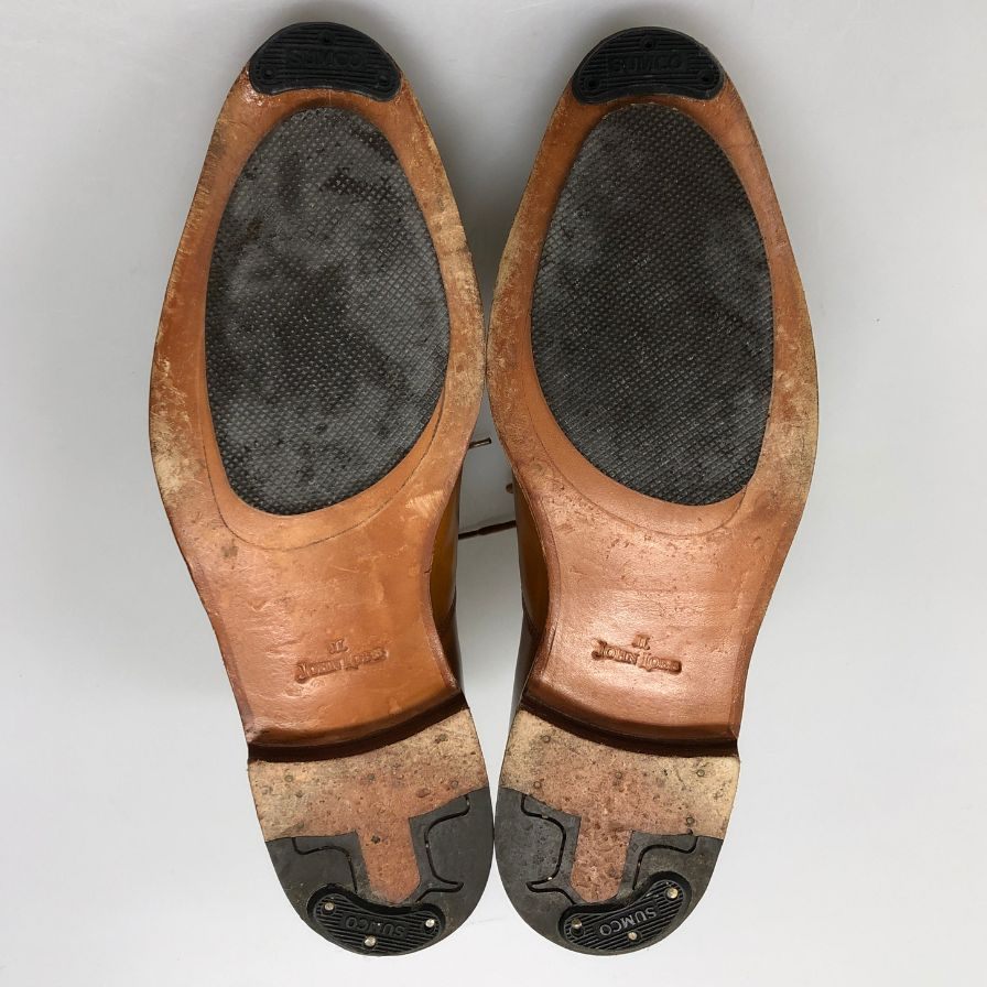 ジョンロブ レザーシューズ シティ2 カーフ ストレートチップ 7000ラスト サイズUK6.5E ブラウン JOHN LOBB CITY ビジネスシューズ 約25.0cm【LA】【中古】