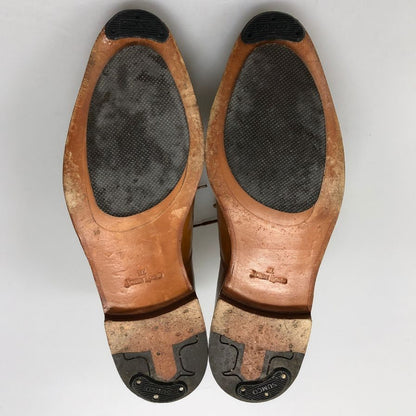 ジョンロブ レザーシューズ シティ2 カーフ ストレートチップ 7000ラスト サイズUK6.5E ブラウン JOHN LOBB CITY ビジネスシューズ 約25.0cm【LA】【中古】