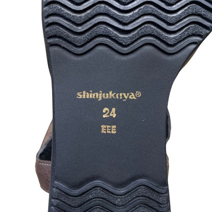 新宿屋 グルカシューズ オーストリッチ 4500-085 ブラウン 24cm レディース shinjukuya 約24.0cm【7F3-1】