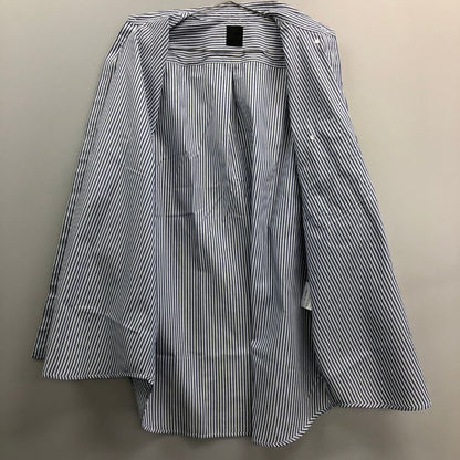 極美品◆ダイワ ピア39 BE-80024 ストライプ ボタンダウン長袖シャツ ブルー サイズL DAIWA PIER39 【AFB37】