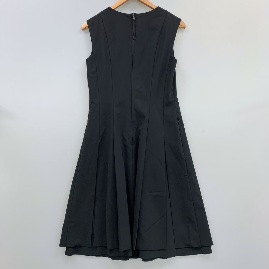 美品◆フォクシー ワンピース ロング ノースリーブ ポリエステル 27907 ブラック レディース サイズ40 FOXEY 【AFB8】