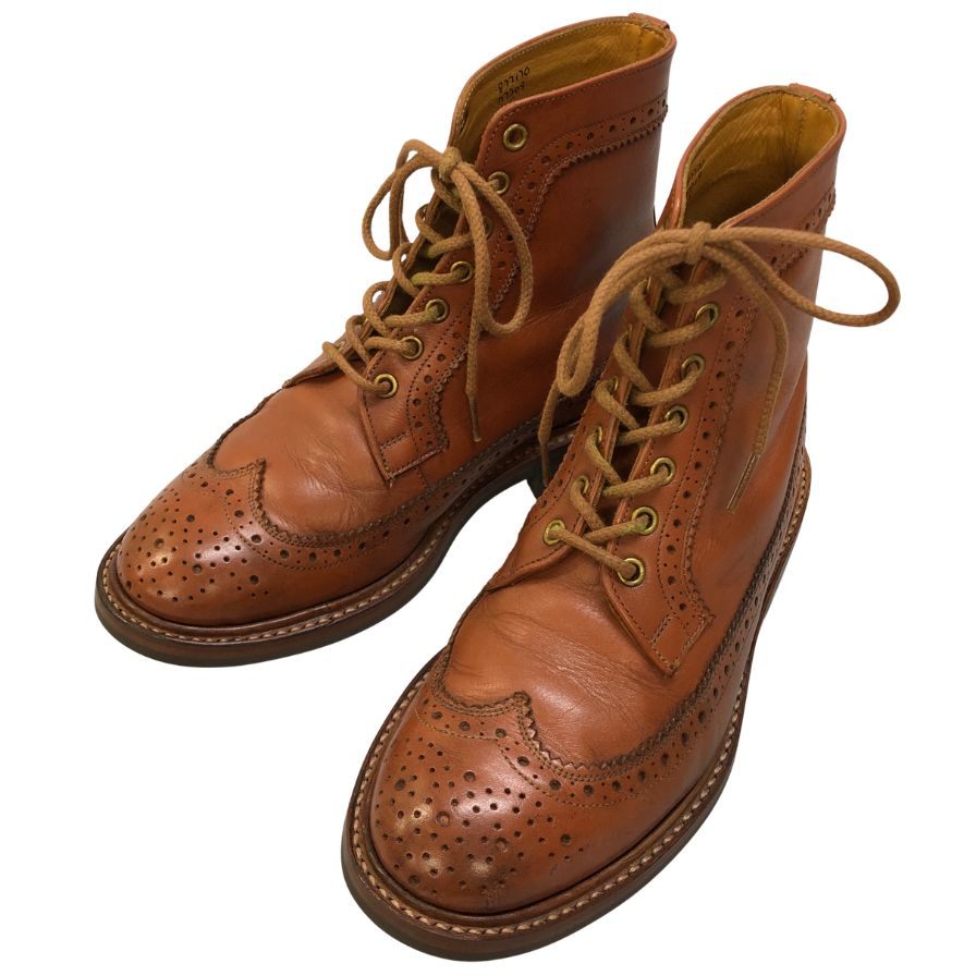 トリッカーズ モールトン 7309  ウィングチップ  メンズ サイズ 6.5 ブラウン Tricker`s ブーツ 約25.0cm【LA】【中古】