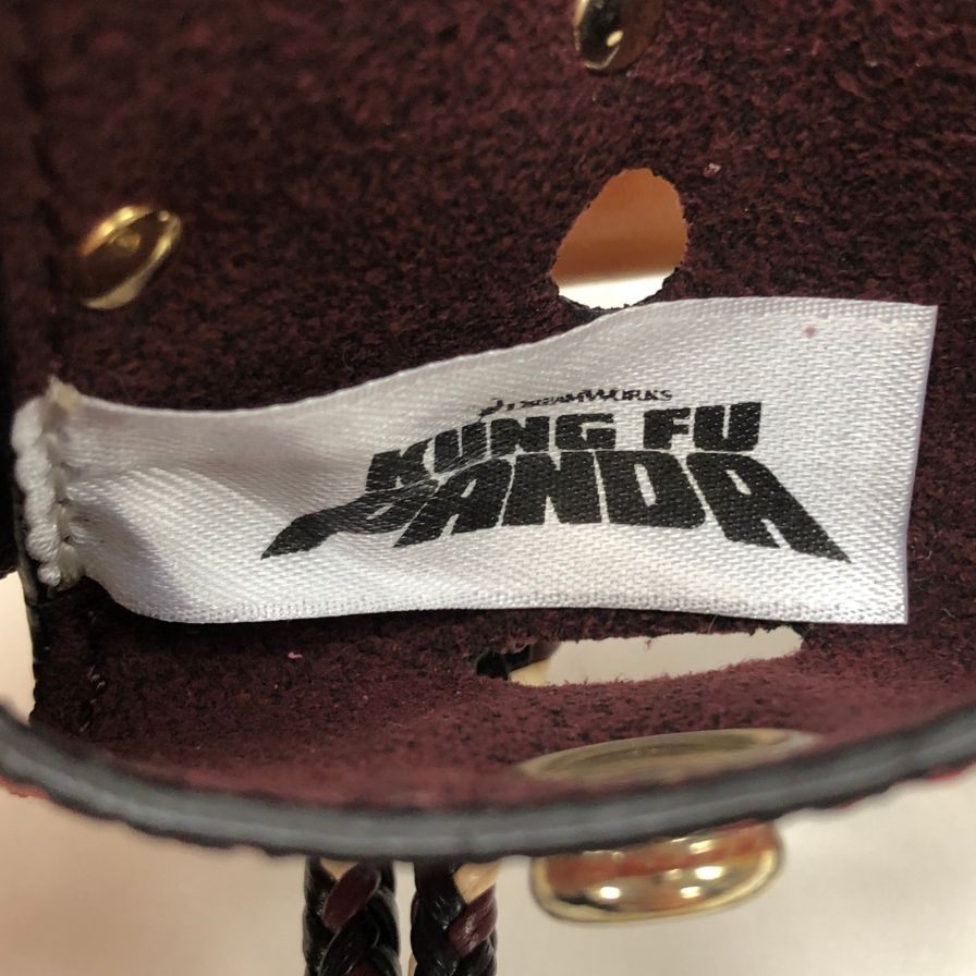 エトロ エアポッズケース カンフーパンダ AirPodsケース レッド系 レザー ETRO【AFI3】【中古】