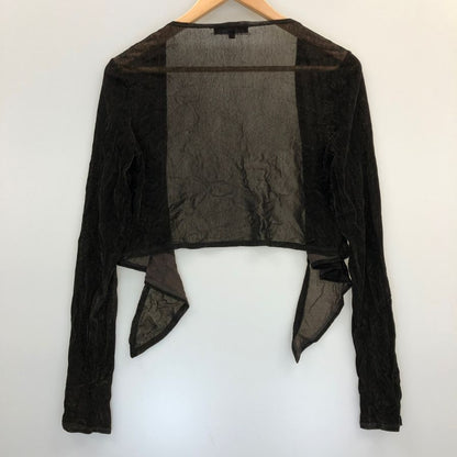 美品◆フォクシーニューヨーク フロッキーチュールボレロ 40サイズ ブラック レディース FOXEY NEWYORK 【AFB6】