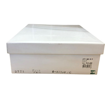 新宿屋 レザーブーツ オーストリッチ 2771-085 24.5cm レディース ブルー shinjukuya 約24.5cm【7F3-2】
