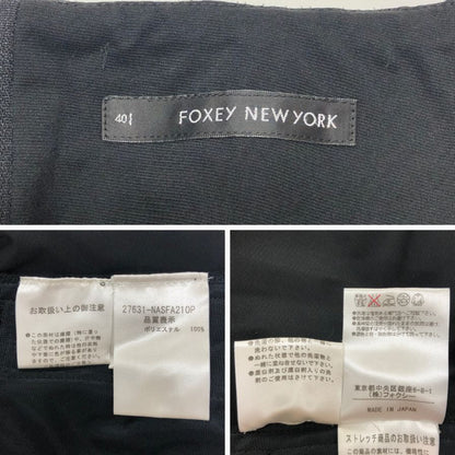 フォクシー ニューヨーク スカート 27631 ポリエステル ミニ フレア ブラック レディース サイズ40 FOXEY NEW YORK【AFB8】
