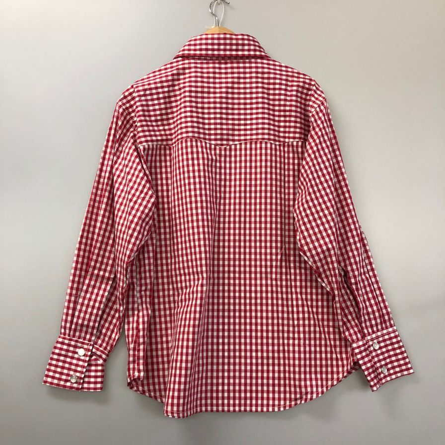 極美品◆クーキーズー 長袖シャツ ジュベナイル ウエスタン ギンガムチェック 赤 サイズ46 KOOKY ZOO 【AFB32】