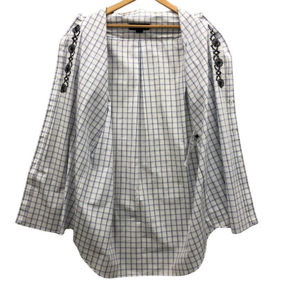 美品◆ステラマッカートニー 長袖シャツ チェック柄 刺繍 レディース サイズ40 STELLA McCARTNEY 【AFB28】