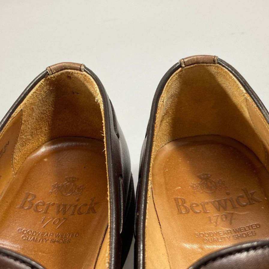 バーウィック タッセルローファー ブラウン サイズUK6 Berwick 約25.0cm【AFC32】