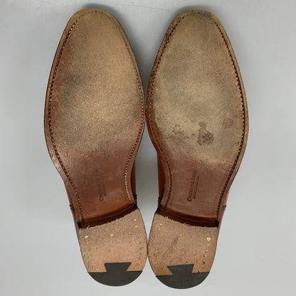 クロケット&ジョーンズ ニューポート カーフ ブラウン サイズ7.5E メンズ CROCKETT&JONES ビジネスシューズ 約26.5cm【LA】【中古】