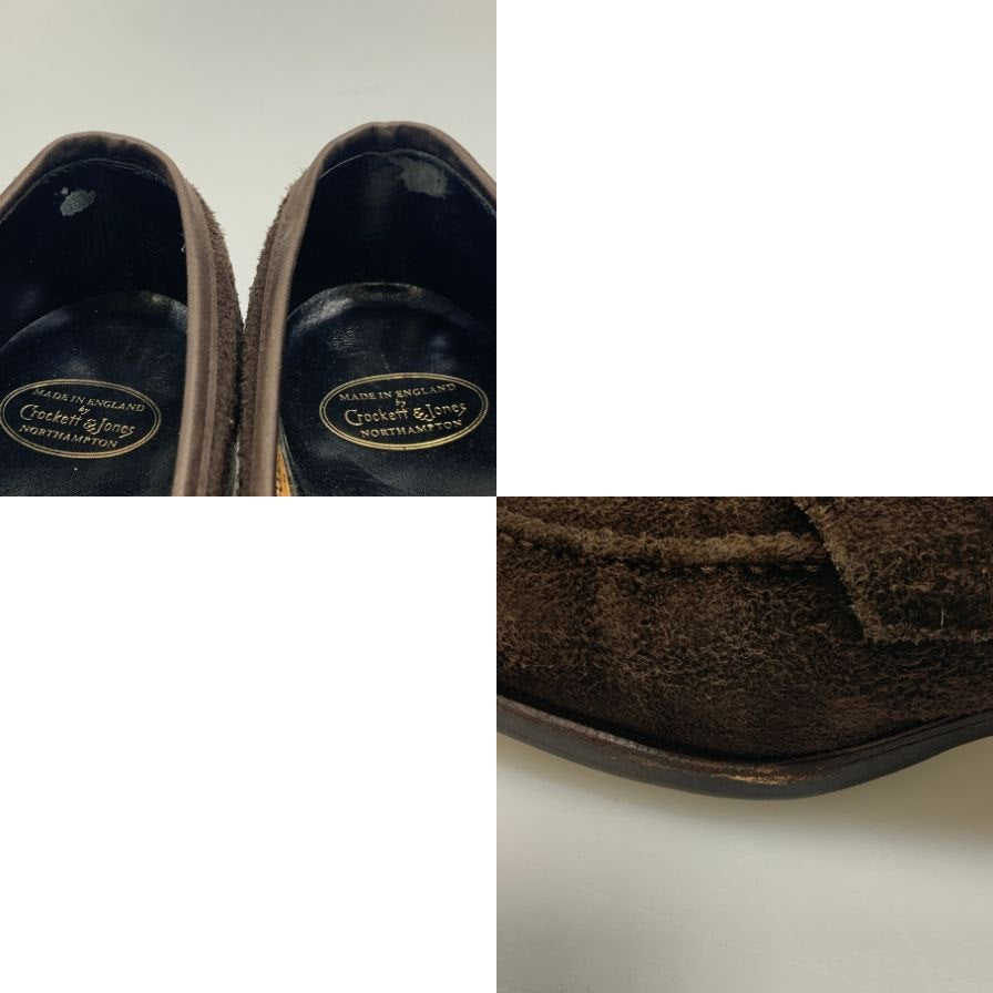 クロケット&ジョーンズ HARCOURT2 ローファー スエード ブラウン サイズUK6E Crockett&Jones ローファー 約25.5cm【LA】【中古】