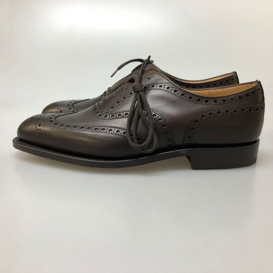 チャーチ チェットウィンド フルブローグ カーフ ダークブラウン サイズ6ハーフ Church ビジネスシューズ 約24.5cm【LA】【中古】