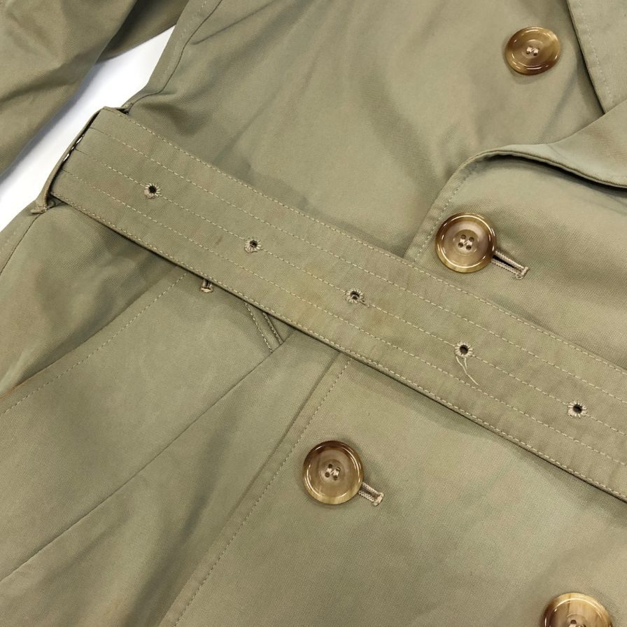 中古◆アクアスキュータム トレンチコート 70S アクア5 イングランド製 カーキ メンズ サイズ表記なし Aquascutum 【AFA11】